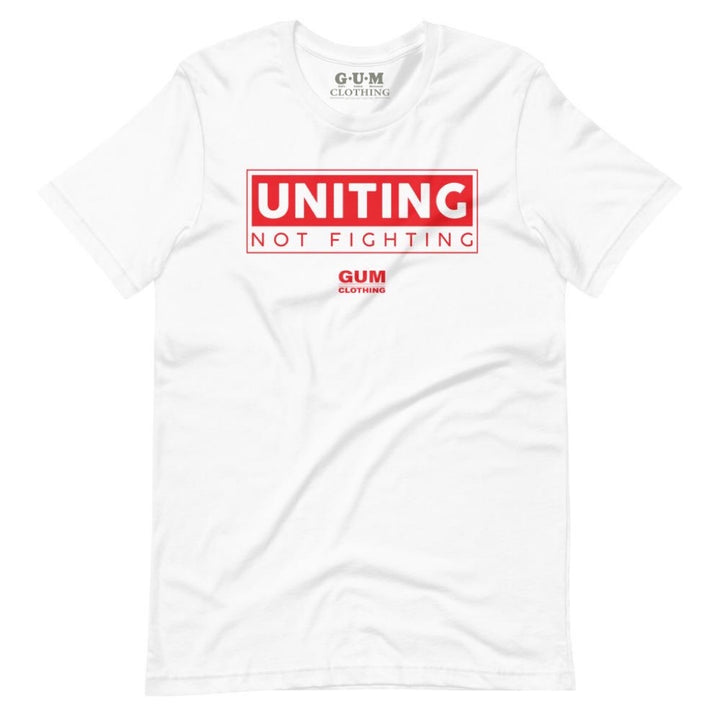 "UNF" Red Chestplate Tee (White) - Gum Clothing Store