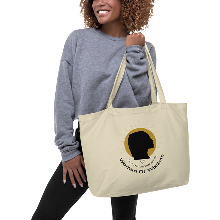 WOW - Woman of Wisdom Large organic tote bag - Gum Clothing Store