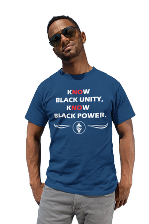 Black Unity Black Power T-Shirt Blue - Gum Clothing Store