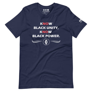 Black Unity Black Power T-Shirt Blue - Gum Clothing Store