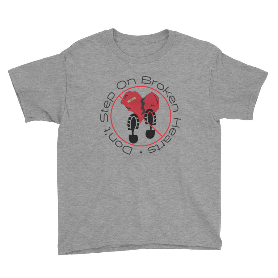 Don't Step On Broken Hearts Youth Short Sleeve Tee - Gum Clothing Store