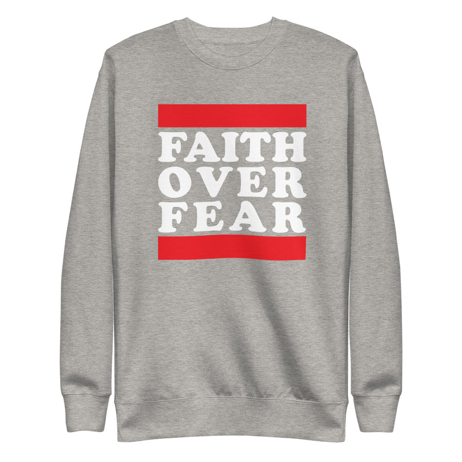 Faith Over Fear Unisex Fleece Pullover - Gum Clothing Store